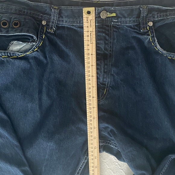 Red Ape Authentic Jeans Dark Wash Denim Embroidered Streetwear - Picture 8 of 16